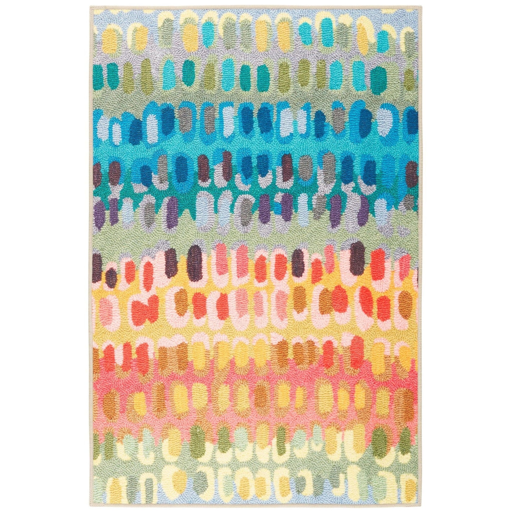 Paint Chip Multi Machine Washable Rug Rugs 