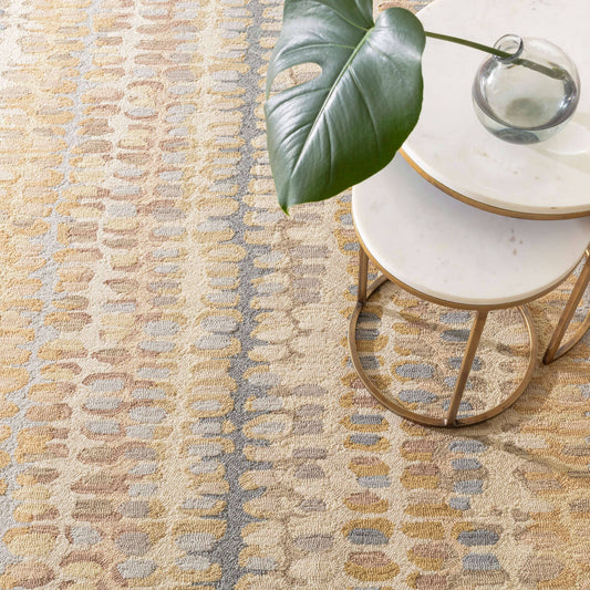 Paint Chip Natural Hand Micro Hooked Wool Rug Rugs 