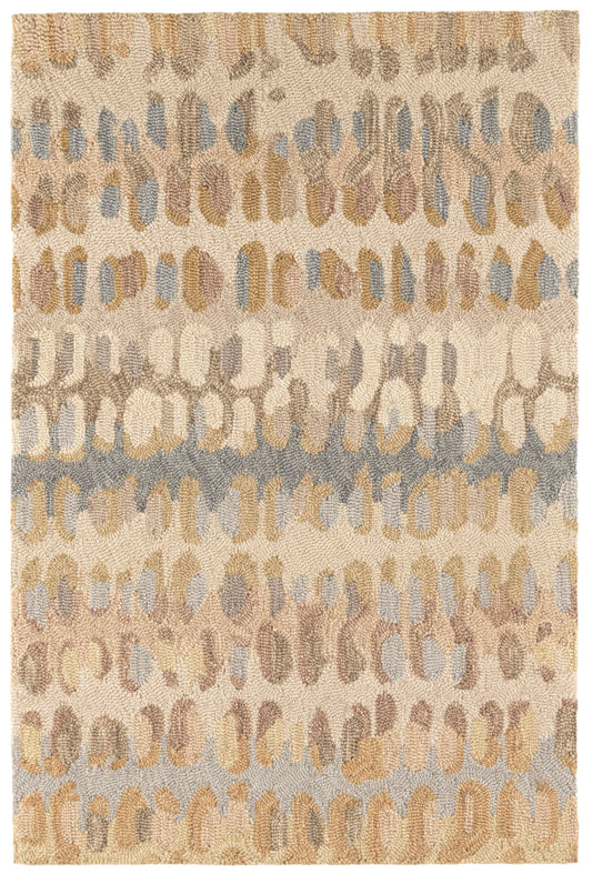 Paint Chip Natural Hand Micro Hooked Wool Rug