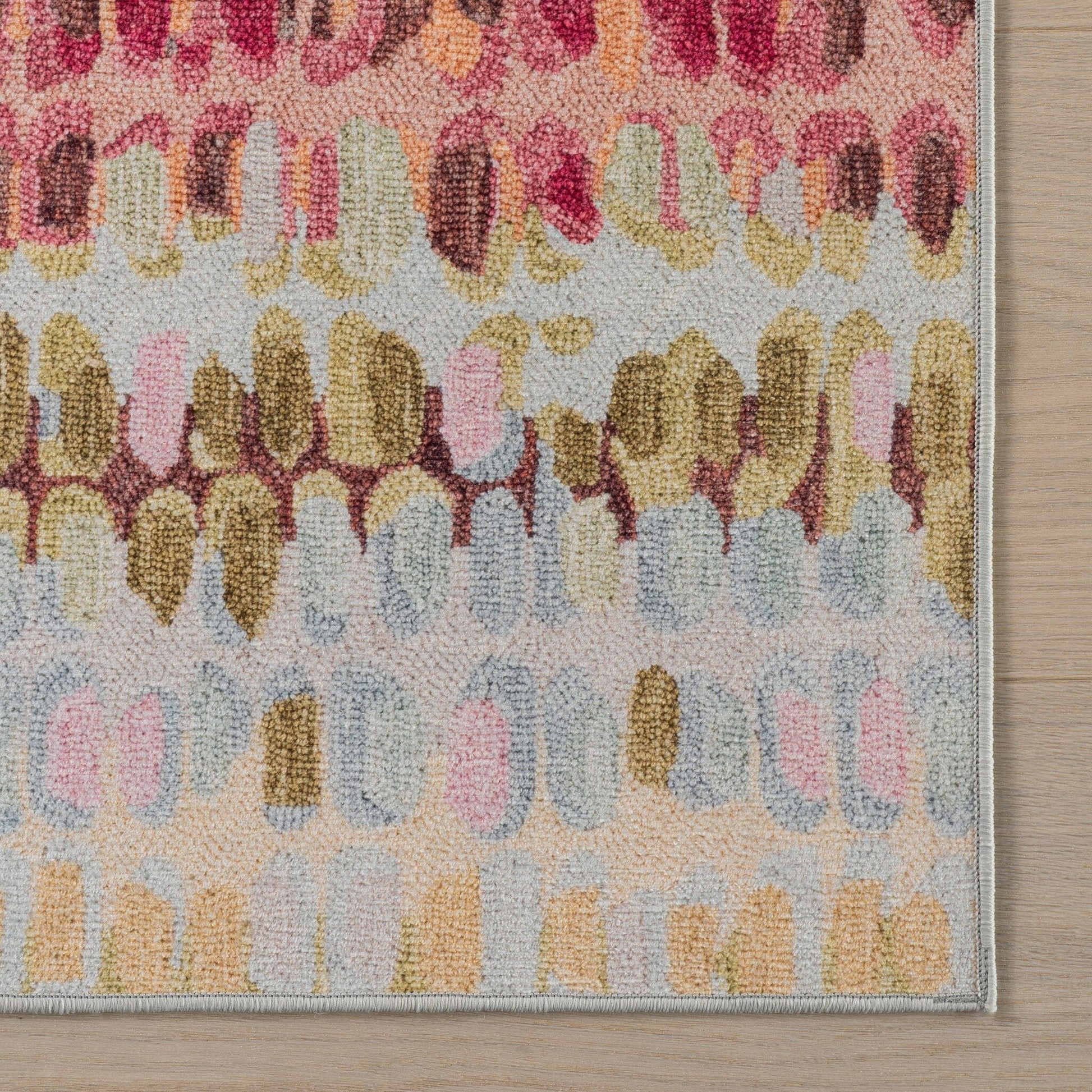 Paint Chip Pastel Machine Washable Rug Rugs 