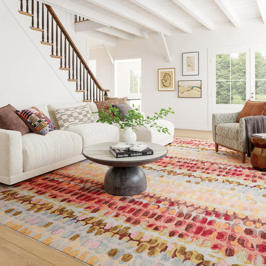 Paint Chip Pastel Machine Washable Rug Rugs 