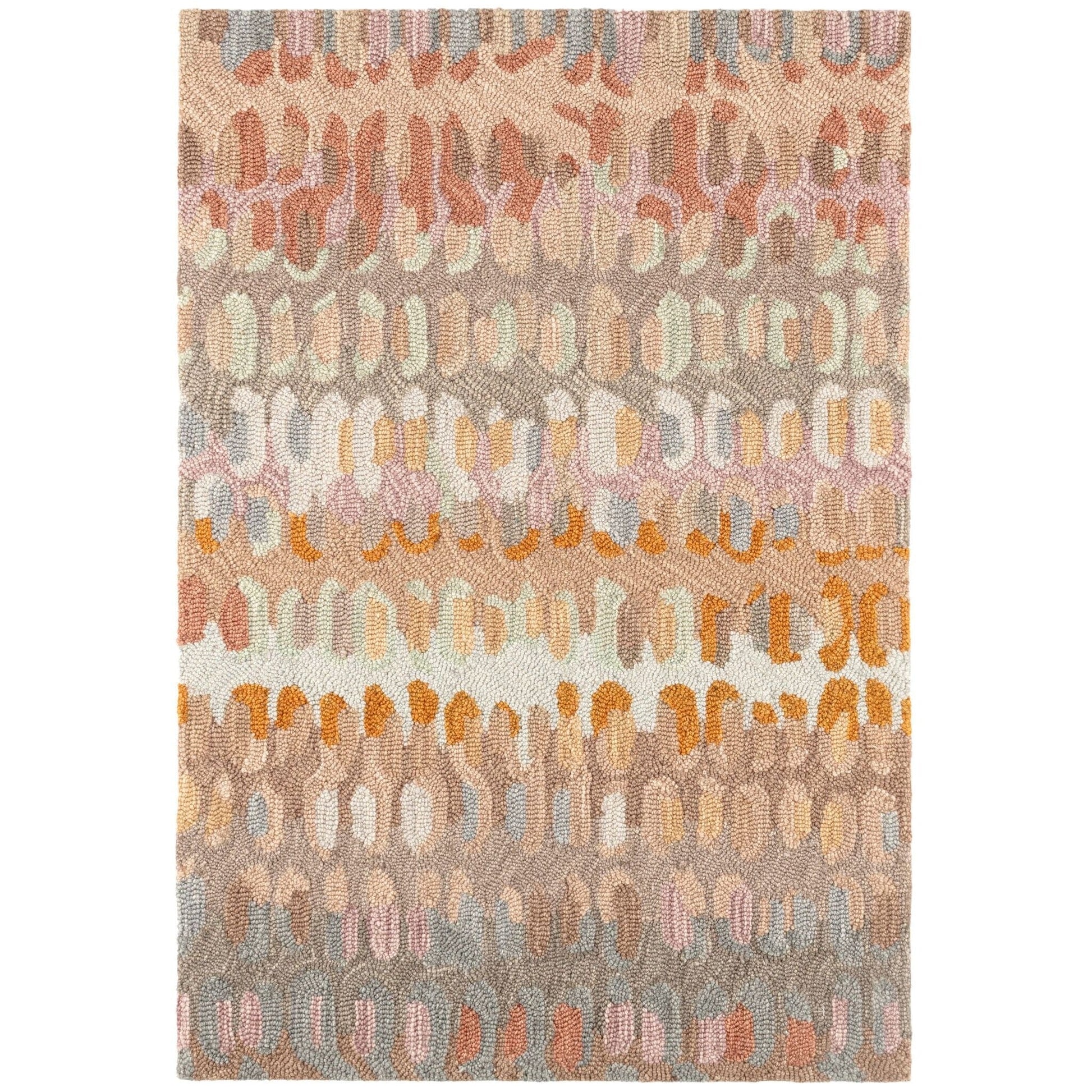Paint Chip Stone Hand Micro Hooked Wool Rug Rugs 