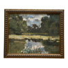 Painting of a Pond Vintage Print Framed Art 