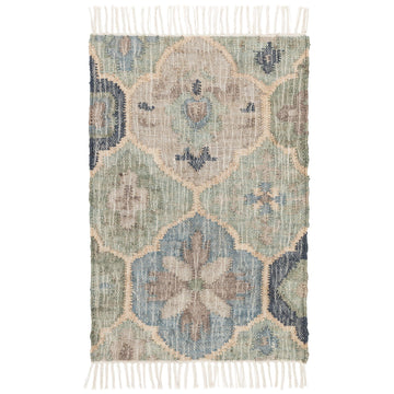 Pali Blue Handwoven Jute Rug Rugs 