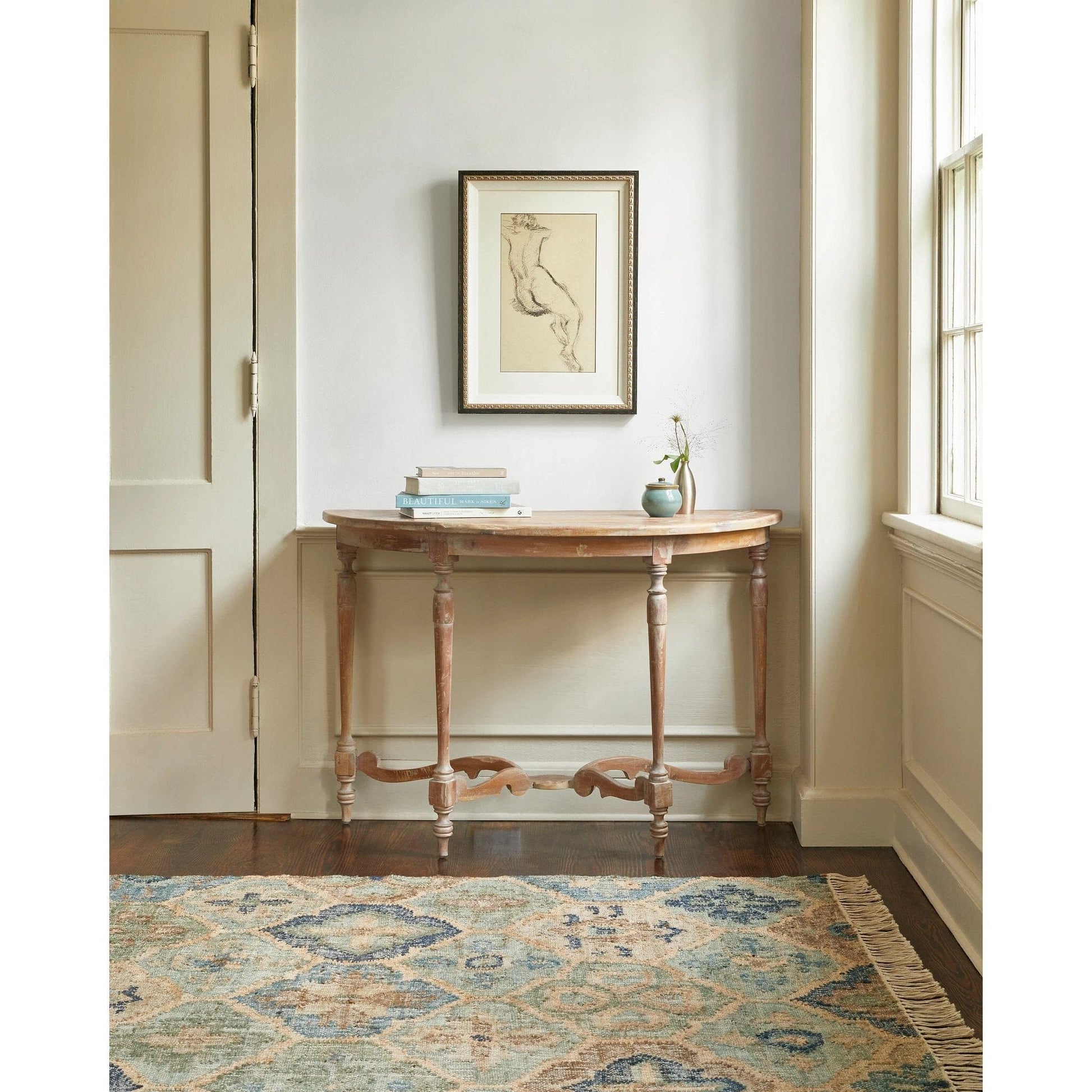 Pali Blue Handwoven Jute Rug Rugs 