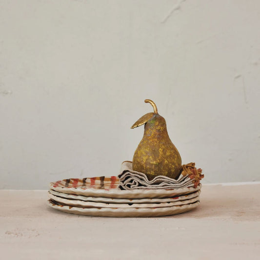 Paper Mache & Metal Pear Kitchen 