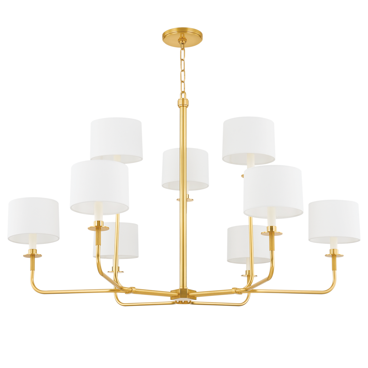 Paramus Chandelier Small Chandelier Aged Brass 