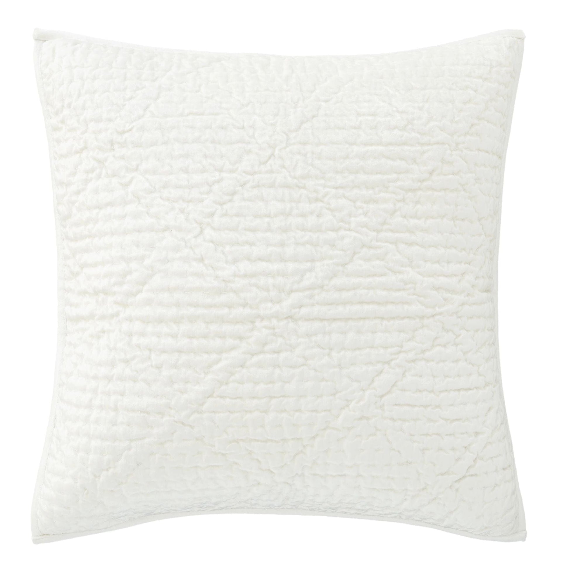 Parisienne Velvet Dove White Quilted Sham Quilted Sham 