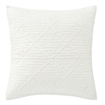 Parisienne Velvet Dove White Quilted Sham Quilted Sham 