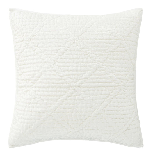 Parisienne Velvet Dove White Quilted Sham Quilted Sham 
