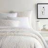 Parisienne Velvet Dove White Quilted Sham Quilted Sham 