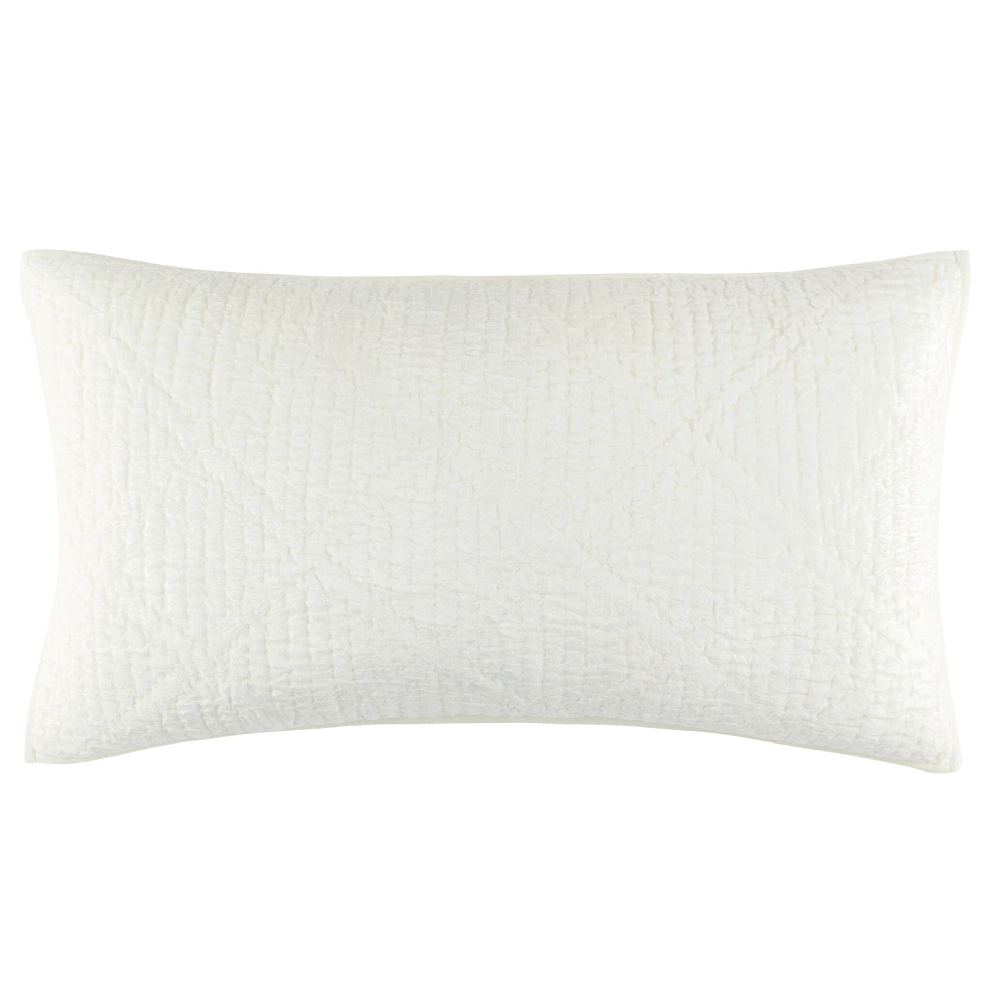 Parisienne Velvet Dove White Quilted Sham Quilted Sham 