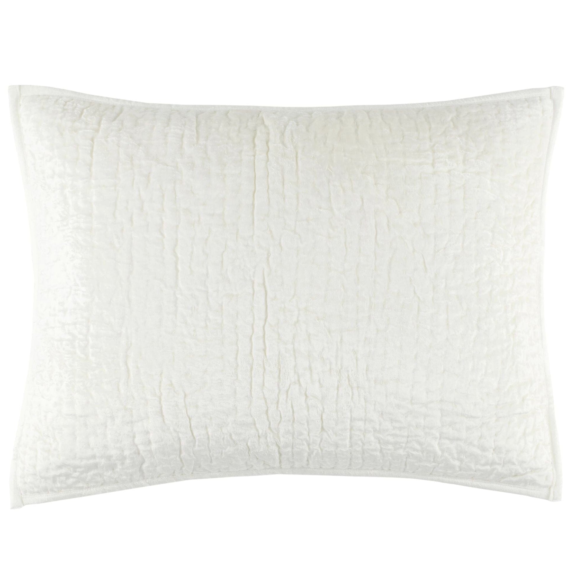 Parisienne Velvet Dove White Quilted Sham Quilted Sham 