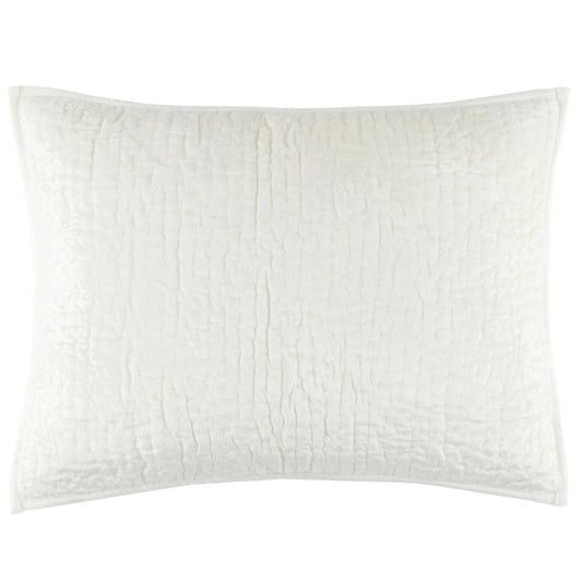 Parisienne Velvet Dove White Quilted Sham Quilted Sham 