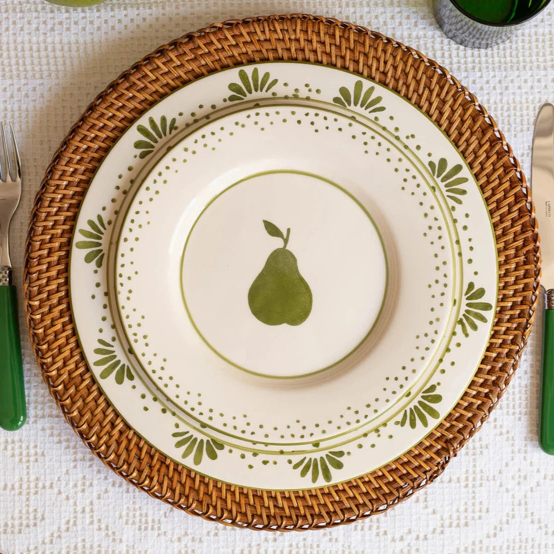 Pear Hand-Painted Lunch Plate Serveware 