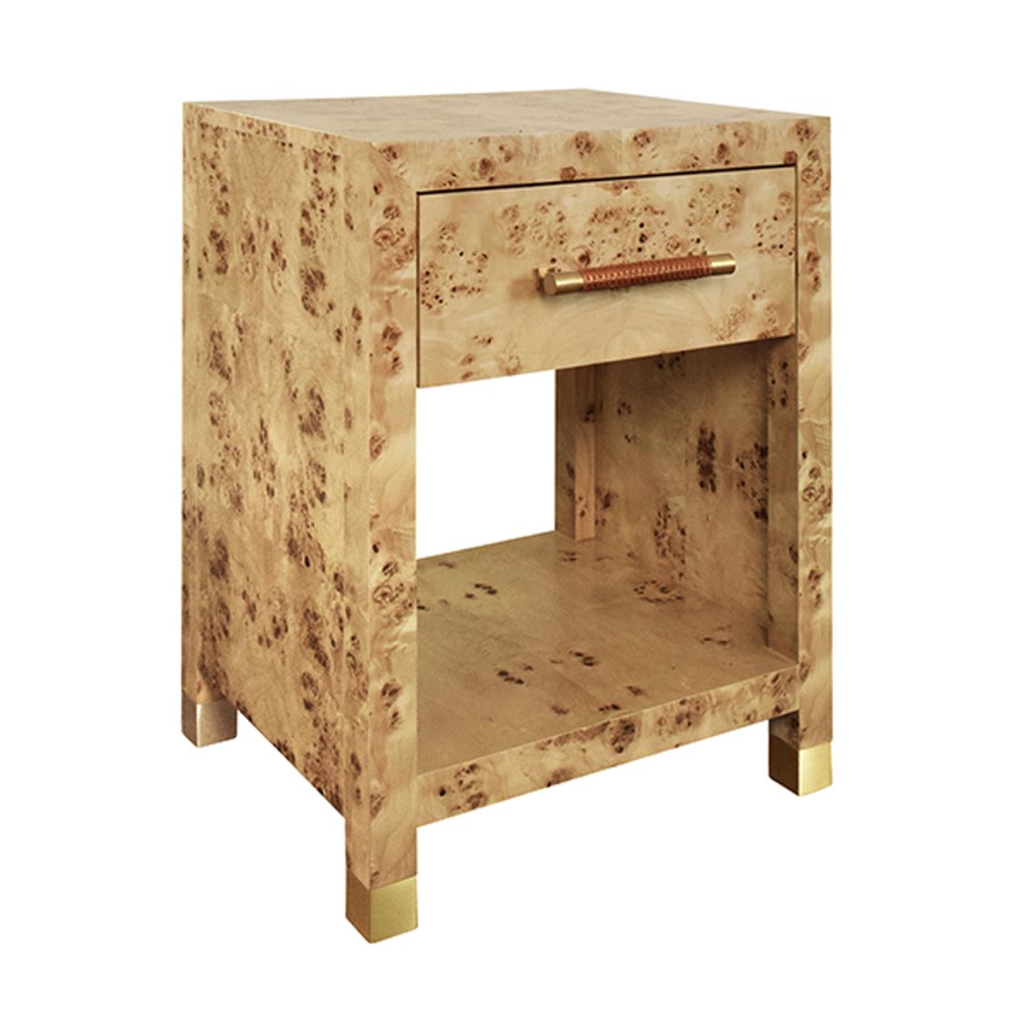 Pelham Burl Wood Side Table Accent Tables 