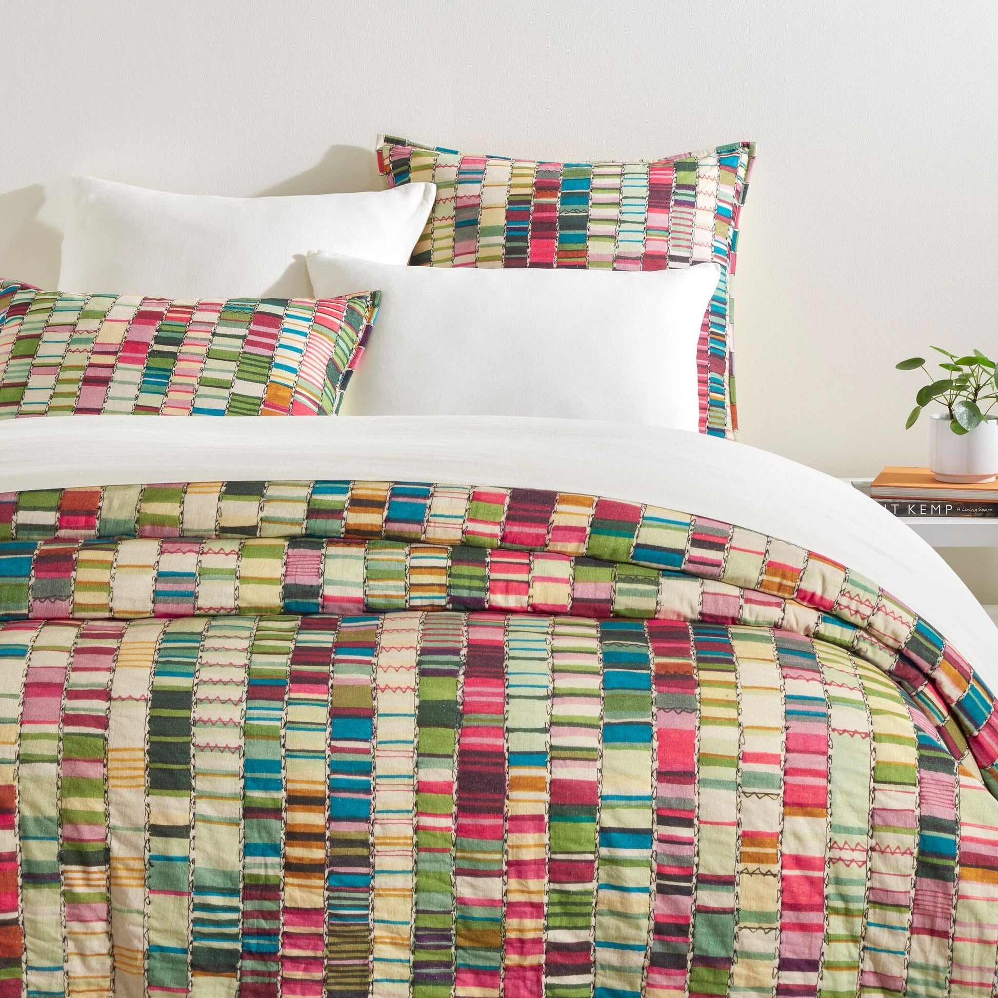 Penelope Stripe Multi Coverlet Sham Coverlet Sham 