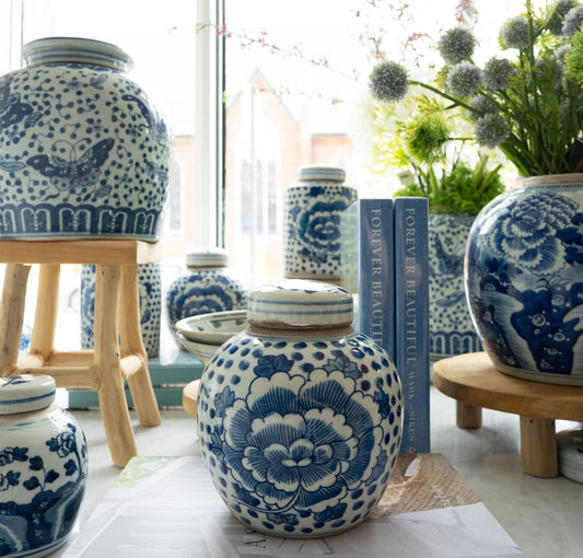 Peony Dot Ginger Jar Vases, Planters & Jars 