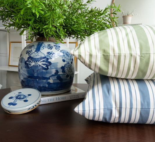 Petite Markie Stripe Lumbar Pillow - Cobalt Pillows 