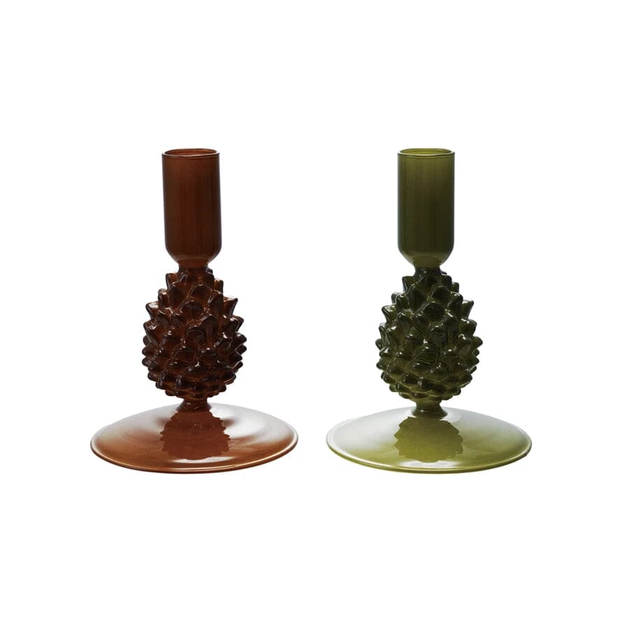 Pinecone Taper Candleholders Objects & Accents 
