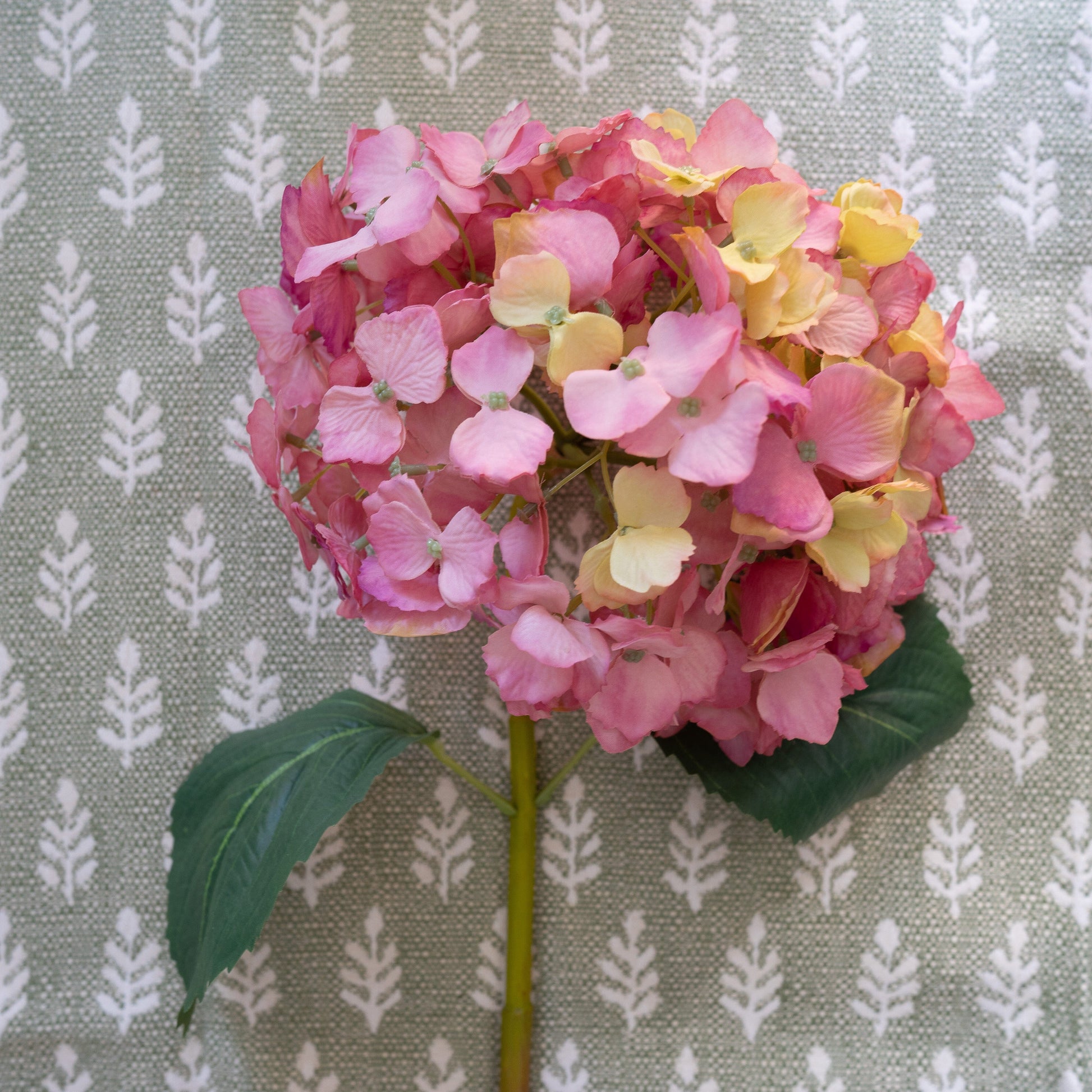 Pink/Yellow Hydrangea 32" Greenery 