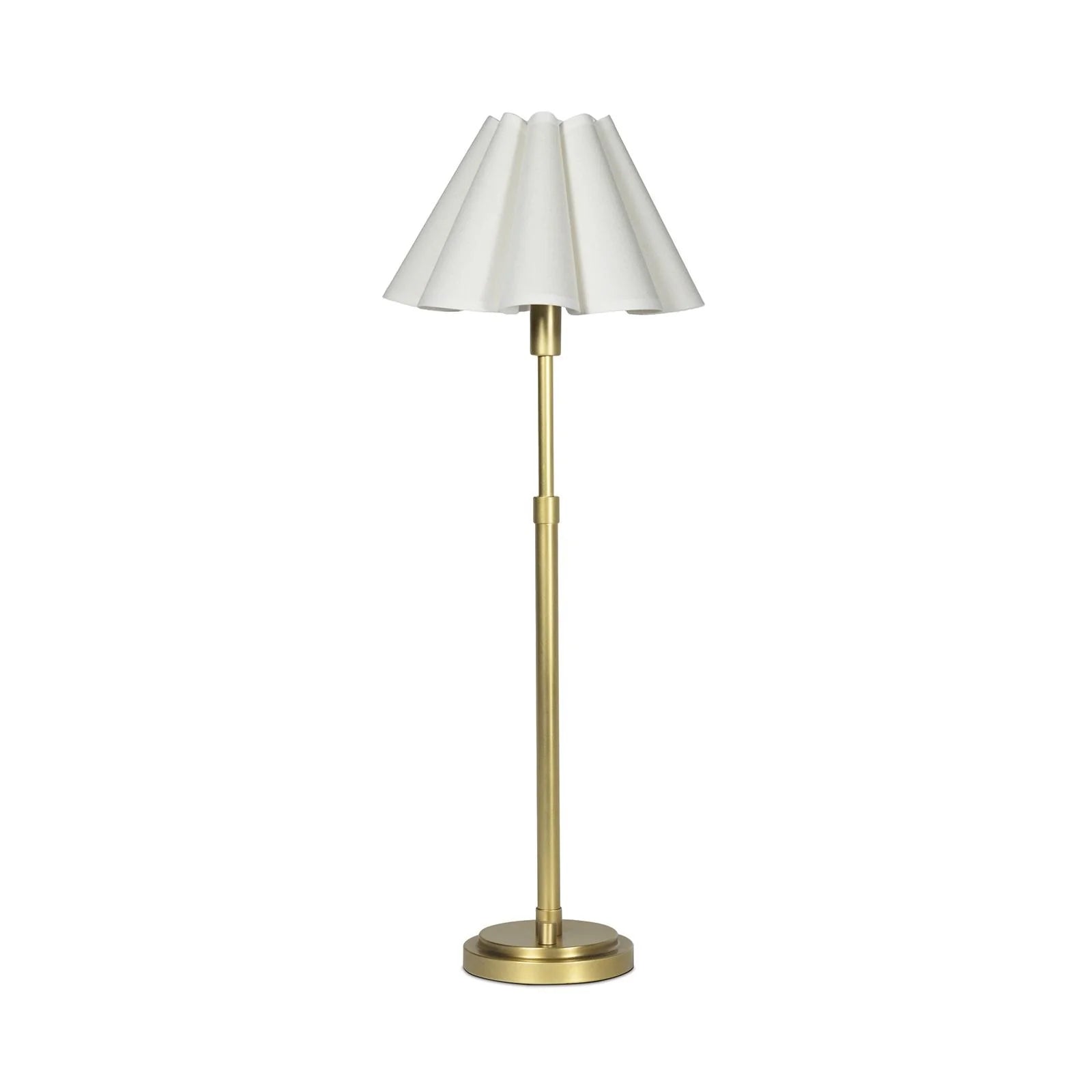 Polly Buffet Lamp - Scalloped White Shade Table Lamps 