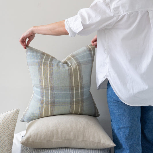 Polo Plaid Pillow - 22" Pillows 