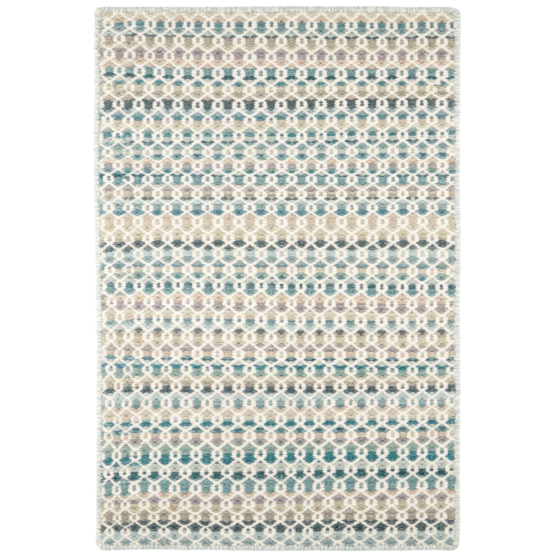 Poppy Blue Handwoven Wool Rug Rugs 