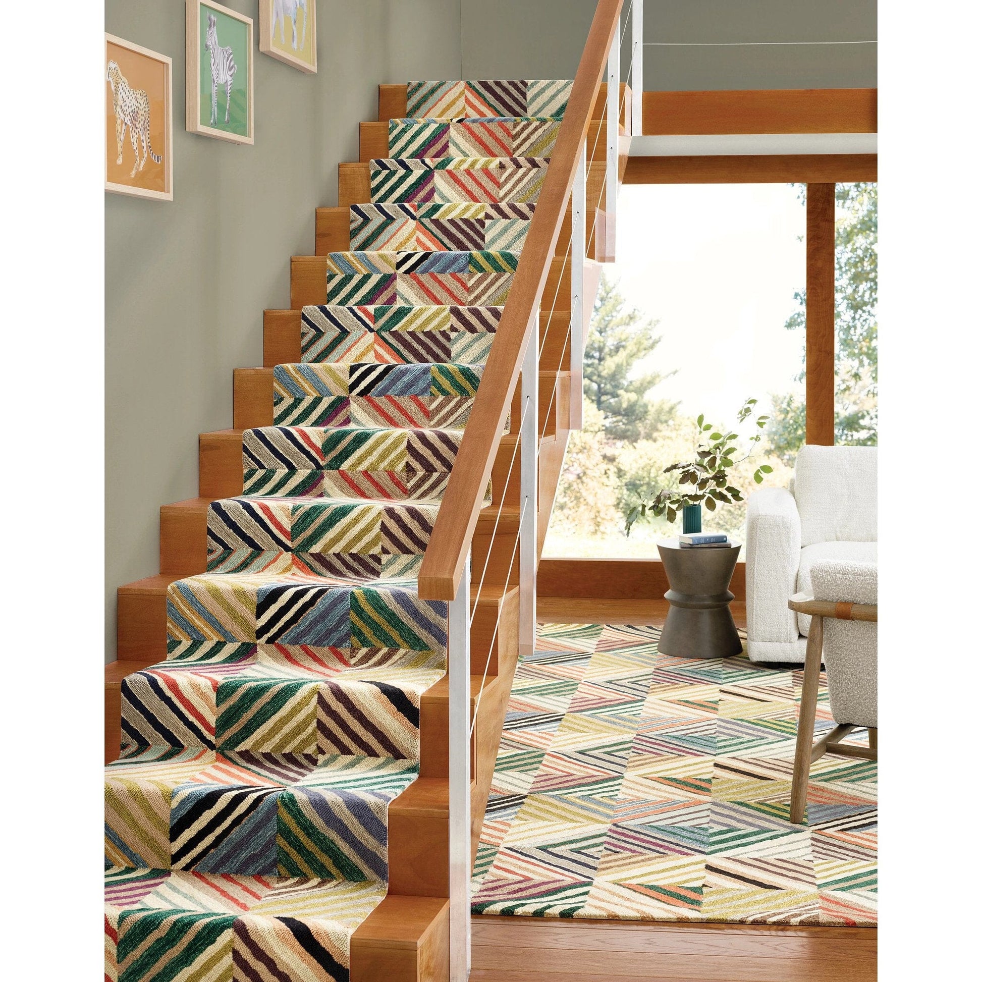 Potter Multi Hand Micro Hooked Wool Rug Rugs 