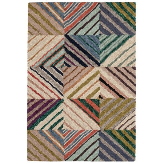 Potter Multi Hand Micro Hooked Wool Rug Rugs 