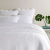 Power Shake Scallop White Quilt Quilt 