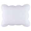 Power Shake Scallop White Quilted Sham Quilted Sham 