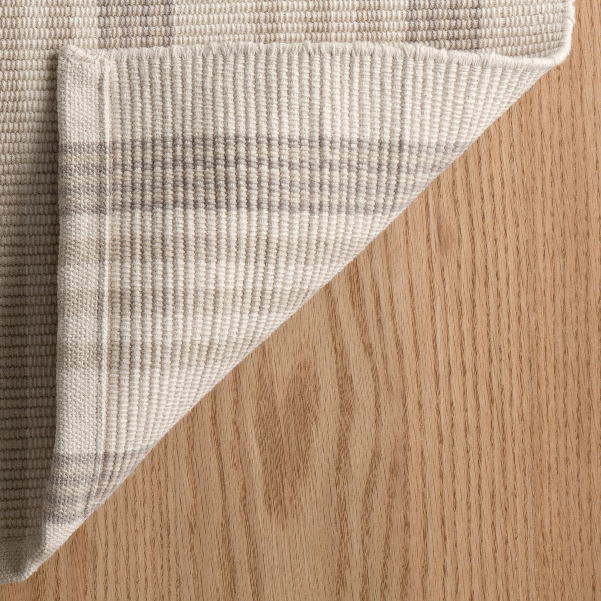 Putney Stripe Ivory Handwoven Cotton Rug Rugs 