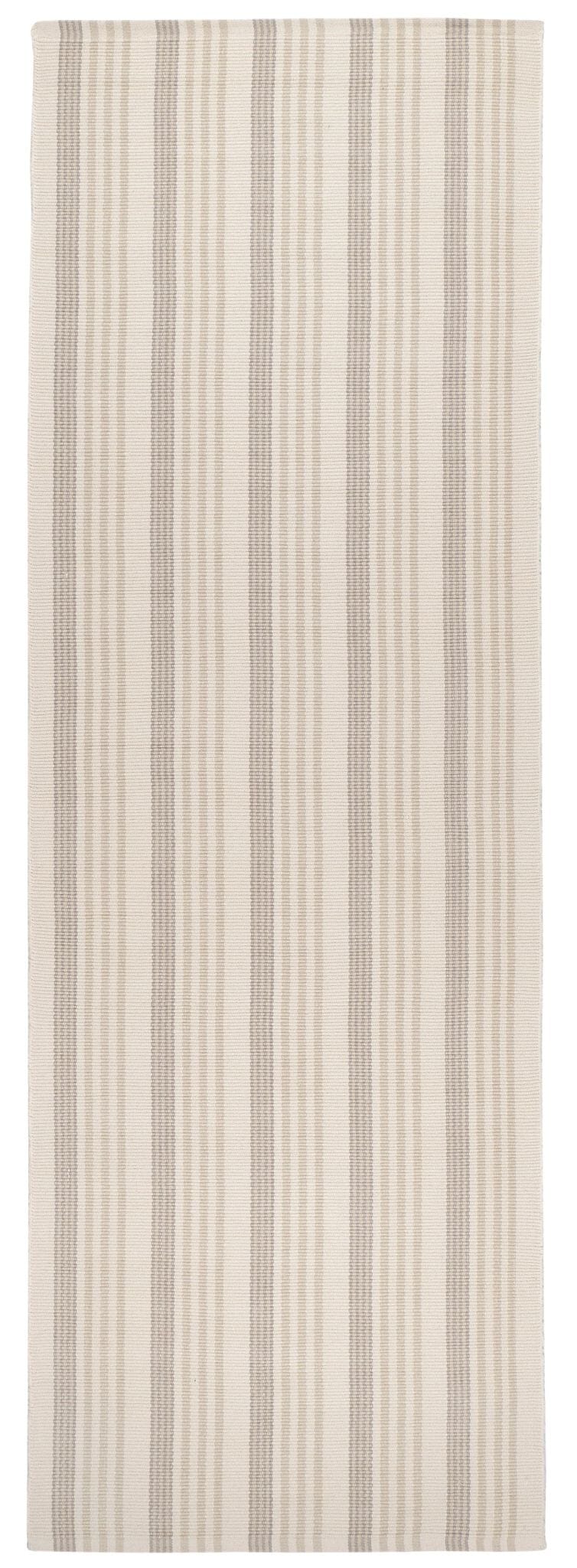 Putney Stripe Ivory Handwoven Cotton Rug Rugs 