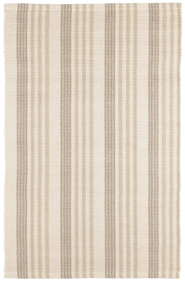 Putney Stripe Ivory Handwoven Cotton Rug Rugs 