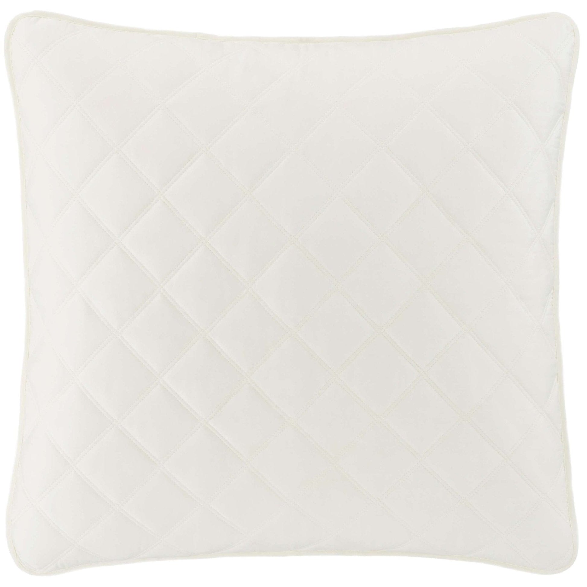 Quilted Silken Solid Ivory Sham Coverlet Sham 