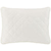Quilted Silken Solid Ivory Sham Coverlet Sham 