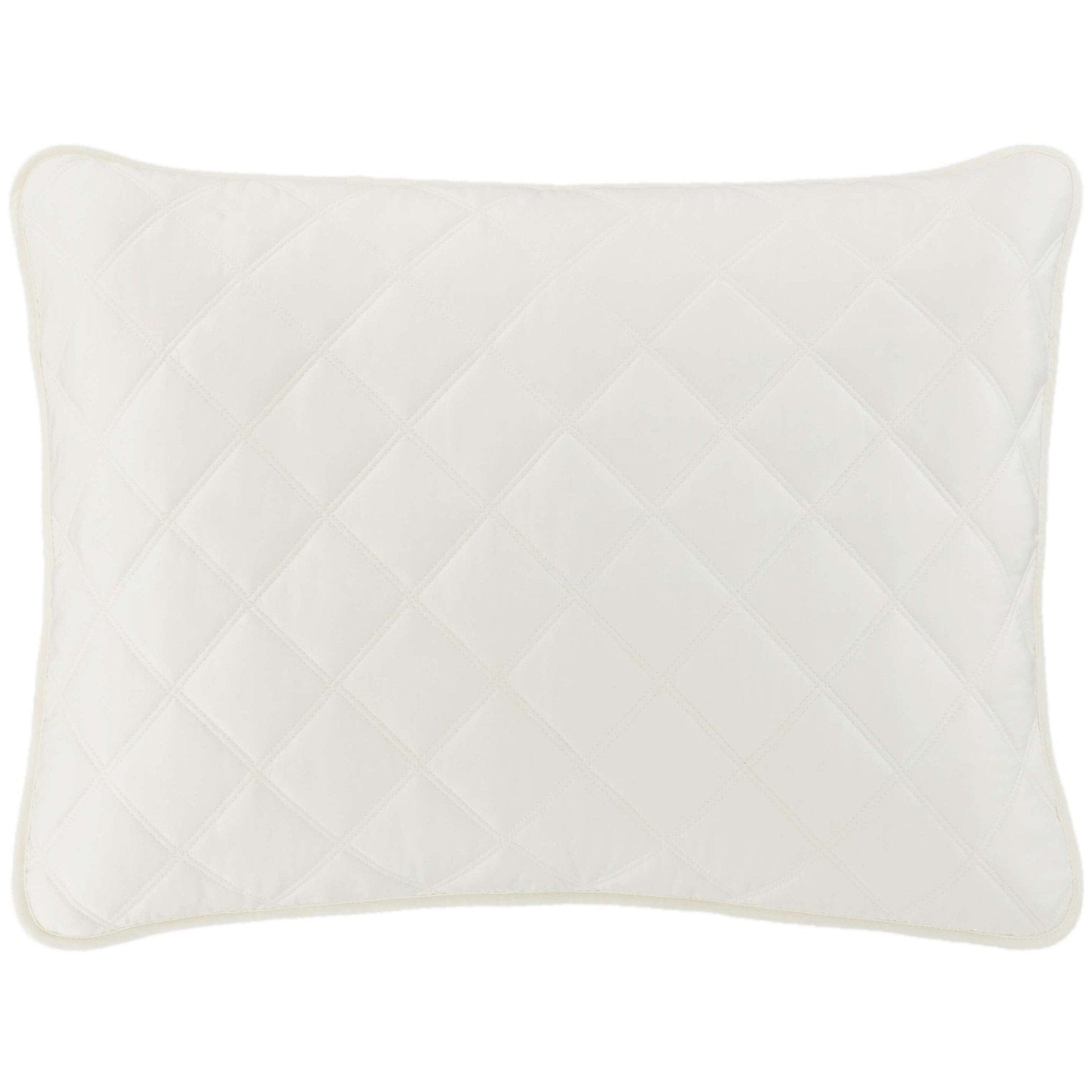 Quilted Silken Solid Ivory Sham Coverlet Sham 
