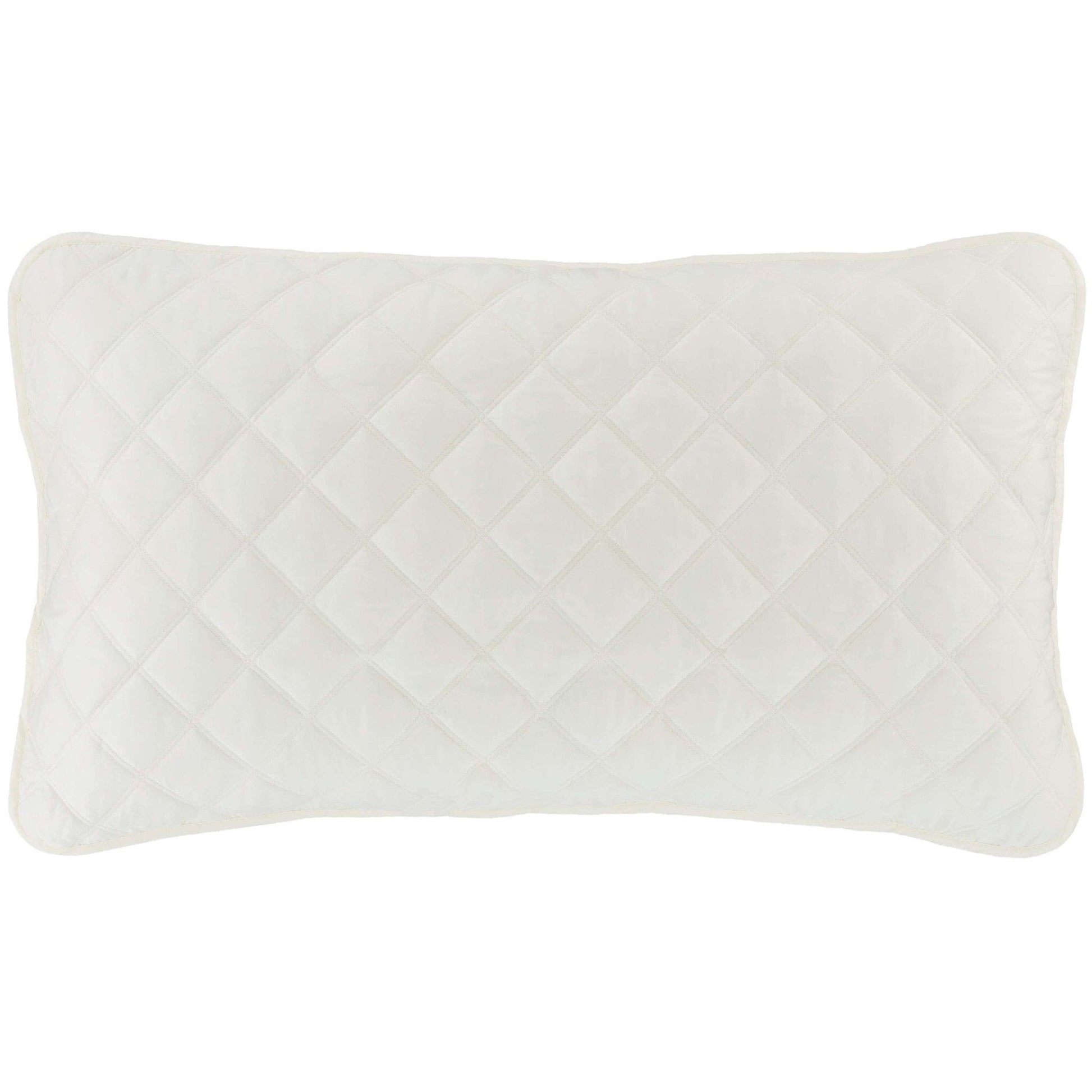 Quilted Silken Solid Ivory Sham Coverlet Sham 