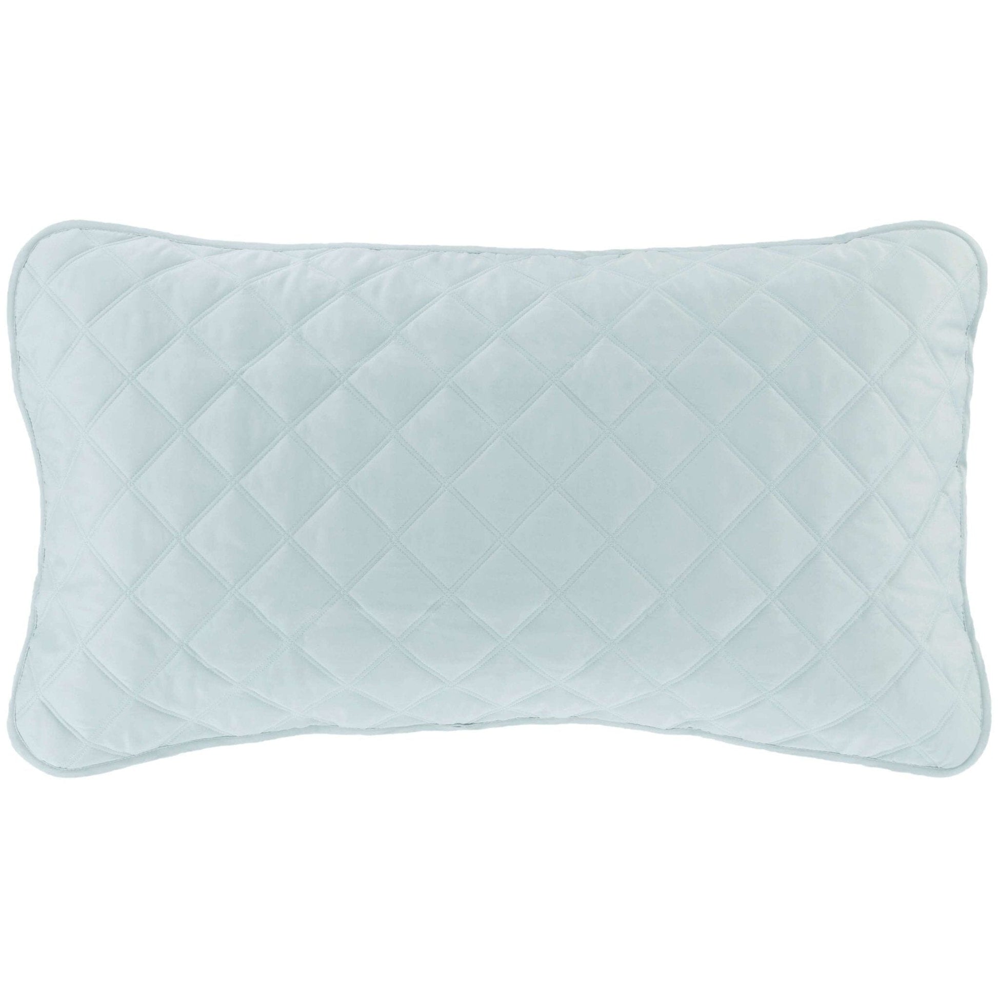 Quilted Silken Solid Robin's Egg Blue Sham Coverlet Sham 