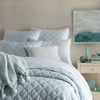 Quilted Silken Solid Robin's Egg Blue Sham Coverlet Sham 