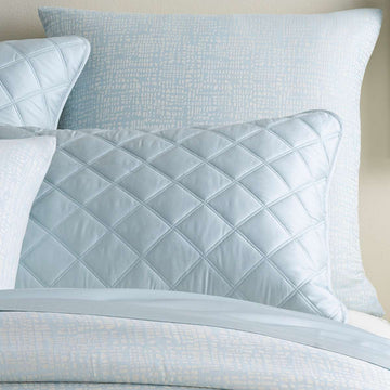 Quilted Silken Solid Robin's Egg Blue Sham Coverlet Sham 