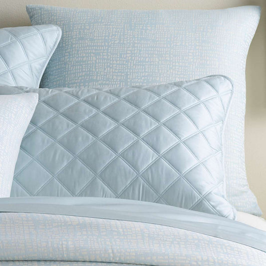 Quilted Silken Solid Robin's Egg Blue Sham Coverlet Sham 