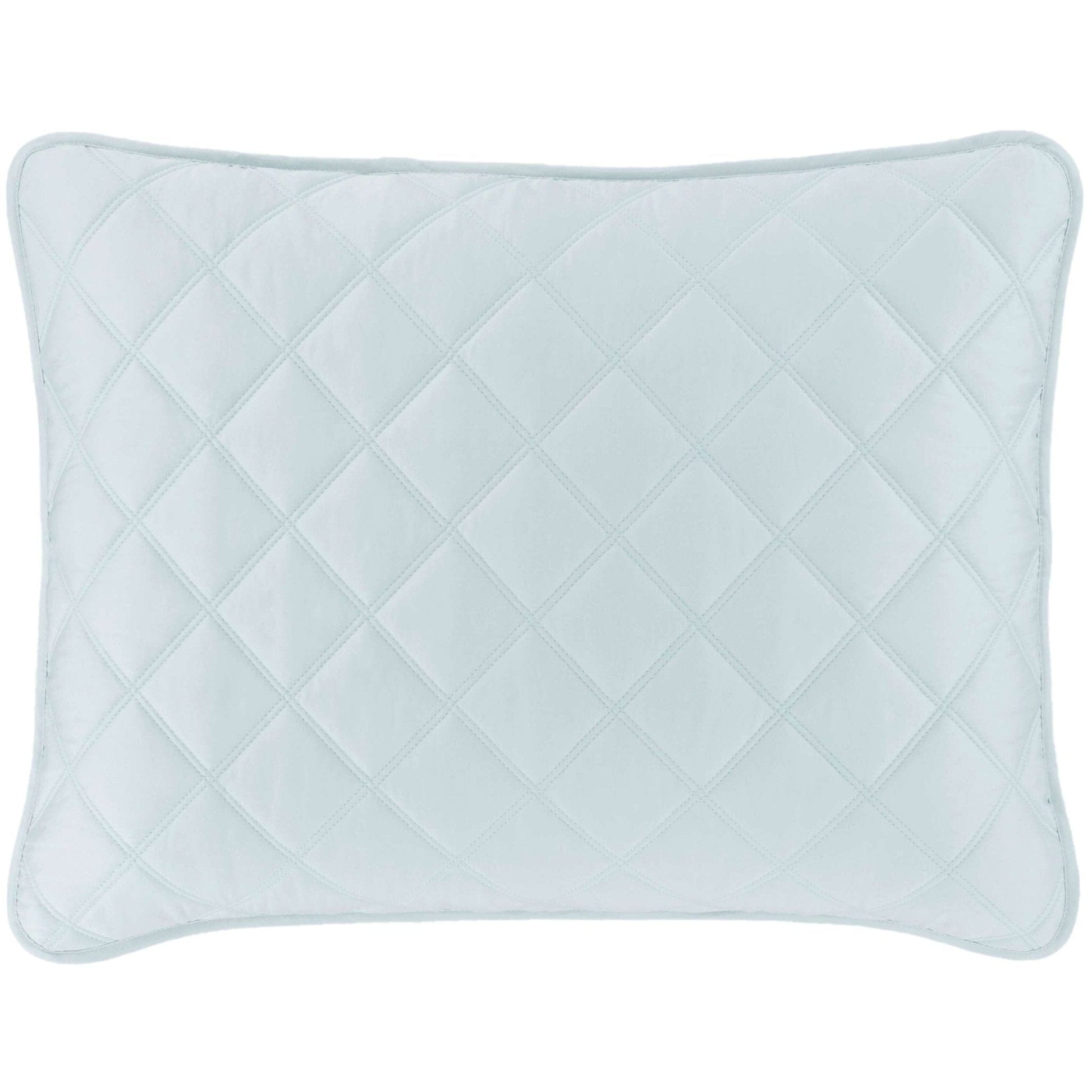 Quilted Silken Solid Robin's Egg Blue Sham Coverlet Sham 