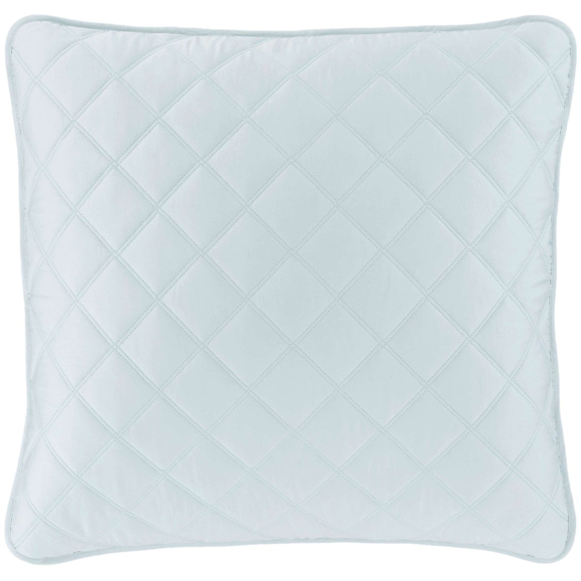 Quilted Silken Solid Robin's Egg Blue Sham Coverlet Sham 