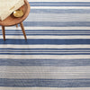 Quincy Stripe Denim Handwoven Indoor/Outdoor Rug RUGS 