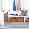 Quincy Stripe Denim Handwoven Indoor/Outdoor Rug RUGS 