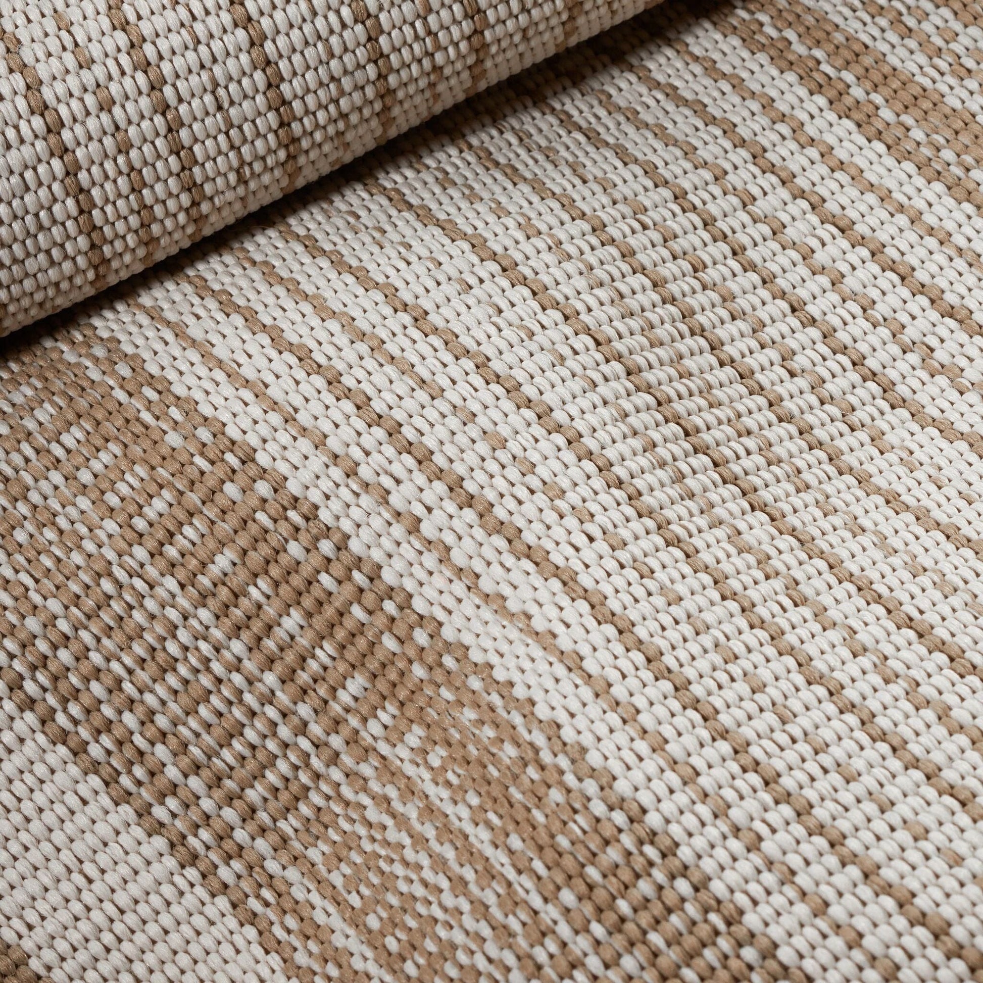 Quincy Stripe Khaki Handwoven Indoor/Outdoor Rug 8x10 RUGS 