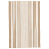Quincy Stripe Khaki Handwoven Indoor/Outdoor Rug 8x10 RUGS 