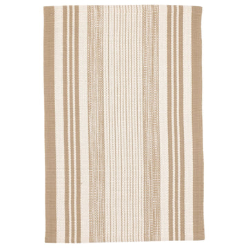 Quincy Stripe Khaki Handwoven Indoor/Outdoor Rug 8x10 RUGS 